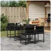 Image de Ensemble à Manger de Jardin avec Coussins 5 pcs, Table et Chaises à Dossier Rabattable, Meubles d'Extérieur Patio 3211435