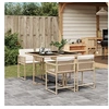 Image de Ensemble à Manger de Jardin avec Coussins 5 pcs, Table et Chaises à Dossier Rabattable, Meubles d'Extérieur Patio 3211438