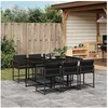 Image de Ensemble à Manger de Jardin avec Coussins 7 pcs, Table et Chaises à Dossier Rabattable, Meubles d'Extérieur Patio 3211447