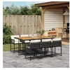 Image de Ensemble à Manger de Jardin avec Coussins 7 pcs, Table et Chaises à Dossier Rabattable, Meubles d'Extérieur Patio 3211455