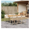 Image de 7-delige Tuinset met kussens poly rattan beige3211456