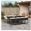 Image de Ensemble à Manger de Jardin avec Coussins 9 pcs, Table et Chaises à Dossier Rabattable, Meubles d'Extérieur Patio 3211458