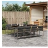 Image de Ensemble à Manger de Jardin avec Coussins 9 pcs, Table et Chaises à Dossier Rabattable, Meubles d'Extérieur Patio 3211460