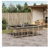 Image de Ensemble à Manger de Jardin avec Coussins 11 pcs, Table et Chaises à Dossier Rabattable, Meubles d'Extérieur Patio 3211476