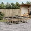 Image de Ensemble à Manger de Jardin avec Coussins 13 pcs, Table et Chaises à Dossier Rabattable, Meubles d'Extérieur Patio 3211488