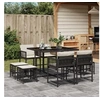 Image de Ensemble à Manger de Jardin avec Coussins 9 pcs, Table et Chaises à Dossier Rabattable, Meubles d'Extérieur Patio 3211494