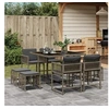 Image de Ensemble à Manger de Jardin avec Coussins 9 pcs, Table et Chaises à Dossier Rabattable, Meubles d'Extérieur Patio 3211496