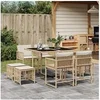 Image de Ensemble à Manger de Jardin avec Coussins 9 pcs, Table et Chaises à Dossier Rabattable, Meubles d'Extérieur Patio 3211498