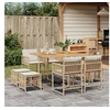 Image de 9-delige Tuinset met kussens poly rattan beige3211504