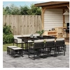 Image de Ensemble à Manger de Jardin avec Coussins 11 pcs, Table et Chaises à Dossier Rabattable, Meubles d'Extérieur Patio 3211506