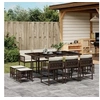 Image de Ensemble à Manger de Jardin avec Coussins 11 pcs, Table et Chaises à Dossier Rabattable, Meubles d'Extérieur Patio 3211509
