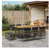 Image de 11-delige Tuinset met kussens poly rattan grijs3211514