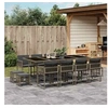 Image de Ensemble à manger de jardin 13 pcs gris résine tressée 3211520