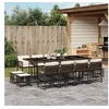 Image de Ensemble à manger de jardin avec coussins 13 pcs marron rotin 3211521