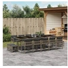 Image de Ensemble à Manger de Jardin avec Coussins 15 pcs, Table et Chaises à Dossier Rabattable, Meubles d'Extérieur Patio 3211532