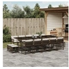 Image de Ensemble à Manger de Jardin avec Coussins 15 pcs, Table et Chaises à Dossier Rabattable, Meubles d'Extérieur Patio 3211533