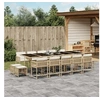 Image de Salon de Jardin avec Coussins 11 pcs, Canapés de Terrasse, Ensemble de Meubles de Patio, Mobilier d'Extérieur, Beige 3225519