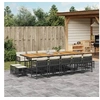 Image de Salon de Jardin avec Coussins 13 pcs, Canapés de Terrasse, Ensemble de Meubles d'Extérieur Patio, Moderne, Noir 3218387