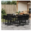 Image de 9-delige Tuinset poly rattan zwart3211555
