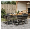 Image de 9-delige Tuinset met kussens poly rattan grijs3211562
