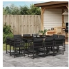 Image de 11-delige Tuinset met kussens poly rattan zwart3211567