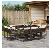 Image de 11-delige Tuinset met kussens poly rattan bruin3211569