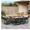 Image de Ensemble à Manger de Jardin avec Coussins 11 pcs, Table et Chaises à Dossier Rabattable, Meubles d'Extérieur Patio 3211575