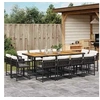 Image de Salon de Jardin avec Coussins 9 pcs, Canapés avec Pieds Réglables, Ensemble de Meubles d'Extérieur Patio Terrasse, 3218057