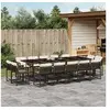Image de 15-delige Tuinset met kussens poly rattan bruin3211593