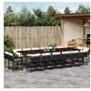 Image de Ensemble à Manger de Jardin avec Coussins 17 pcs, Table et Chaises à Dossier Rabattable, Meubles d'Extérieur Patio 3211602