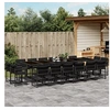 Image de 17-delige Tuinset met kussens poly rattan zwart3211603