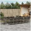 Image de Salon de Jardin avec Coussins 10 pcs, Canapés de Patio, Ensemble de Meubles, Mobilier de Terrasse Extérieur, Beige 3257822