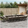 Image de 17-delige Tuinset met kussens poly rattan bruin3211605