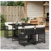 Image de Ensemble à Manger de Jardin avec Coussins 5 pcs, Table et Chaises à Dossier Rabattable, Meubles d'Extérieur Patio 3211614