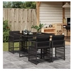 Image de Ensemble à Manger de Jardin avec Coussins 5 pcs, Table et Chaises à Dossier Rabattable, Meubles d'Extérieur Patio 3211615