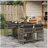 Image de Ensemble à manger de jardin 5 pcs avec coussins Gris 3211616