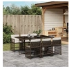Image de Ensemble à manger de jardin et coussins 7 pcs marron rotin 3211629