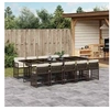 Image de Ensemble à manger de jardin et coussins 11 pcs marron rotin 3211653