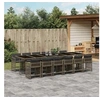 Image de Ensemble à manger de jardin 13 pcs gris résine tressée 3211664