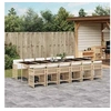 Image de Salon de jardin GENERIQUE resine tressee 3 personnes 13 pieces 38 x 38 cm beige
