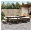 Image de Salon de Jardin avec Coussins 10 pcs, Canapés avec Pieds Réglables, Ensemble de Meubles d'Extérieur Patio Terrasse, 3218237