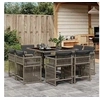 Image de Ensemble à Manger de Jardin avec Coussins 9 pcs, Table et Chaises à Dossier Rabattable, Meubles d'Extérieur Patio 3211736