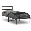 Image de Bedframe met hoofdbord metaal zwart 75x190 cm355355