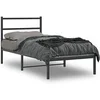 Image de Bedframe met hoofdbord metaal zwart 90x190 cm355357