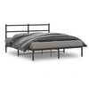 Image de Bedframe met hoofdbord metaal zwart 160x200 cm355368