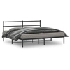 Image de Bedframe met hoofdbord metaal zwart 193x203 cm355371