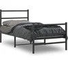 Image de Bedframe met hoofd- en voeteneinde metaal zwart 90x200 cm355376