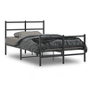 Image de Bedframe met hoofd- en voeteneinde metaal zwart 120x190 cm355380