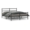 Image de Bedframe met hoofd- en voeteneinde metaal zwart 160x200 cm355386
