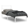 Image de Bedframe met hoofdbord zonder matras metaal wit 75x190 cm355404